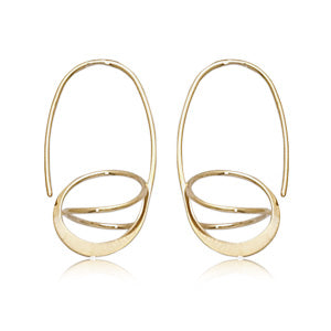 Oval Basket Hoop Earrings