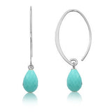 Small Simple Sweep Faceted Brio Turquoise