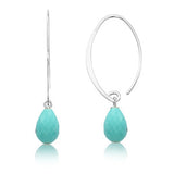 Small Simple Sweep Faceted Brio Turquoise