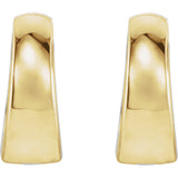 Two Toned Reversible Tapered Hinged Earrings