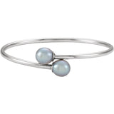 7" Flexible Pearl Bangle Bracelet