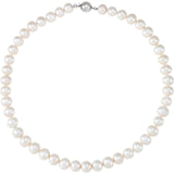White Pearl Sterling Silver 18" Strand