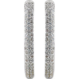 Interior + Exterior Diamond Hoop Earrings