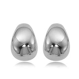 Sterling Silver Small Puff Bottom Earrings