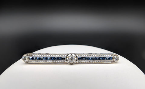 Sapphire and Diamond Pin